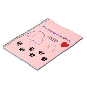 獣医の技術者-私のハートの足のプリント ノートブック (左側)