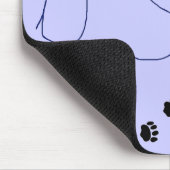 獣医の技術者-私のハートの足のプリント マウスパッド (コーナー)