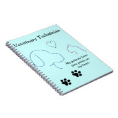 獣医の技術者-足は私のハート#3で印刷します ノートブック (右側)
