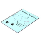 獣医の技術者-足は私のハート#3で印刷します ノートブック (左側)