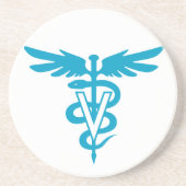 獣医の技術-獣医の記号 コースター (正面)