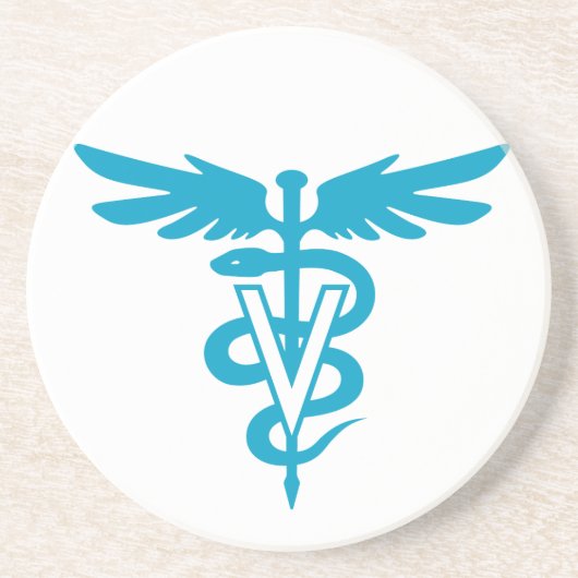獣医の技術-獣医の記号 コースター (正面)