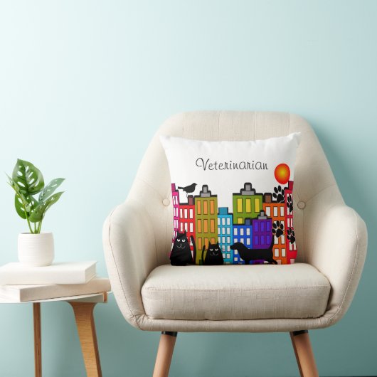 獣医の枕お洒落な動物の芸術 クッション (椅子)