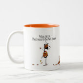 獣医の漫画から隠れているかわいい秋季の馬 ツートーンマグカップ (左)