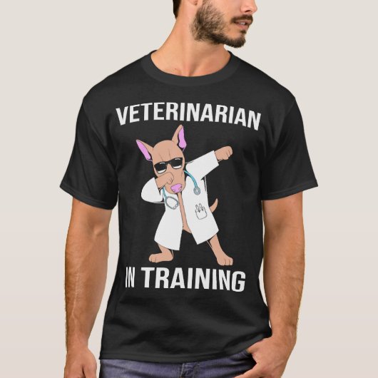 獣医の犬用サングラス ペット Tシャツ (正面)