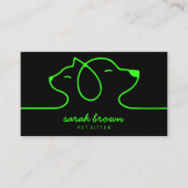 獣医の猫と犬のロゴ 名刺 (正面)