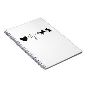 獣医の獣医の心拍の脈拍 ノートブック (右側)