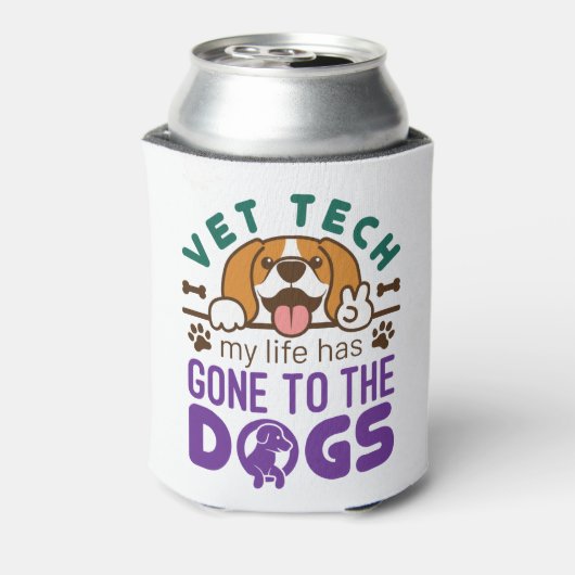 獣医の獣医の技術士の人生が犬に行く 缶クーラー (缶裏面)