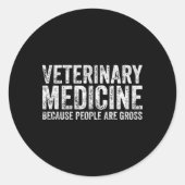 獣医の獣医は人々は気持ちがいい ラウンドシール (正面)