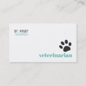 獣医の獣医ペット/犬の足 名刺 (正面)