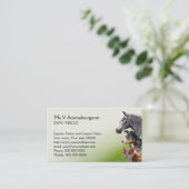 獣医の練習のアポイントメントおよび名刺 予約カード (スタンド正面)