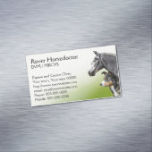 獣医の練習馬および犬 マグネット名刺 (インサイチュ)