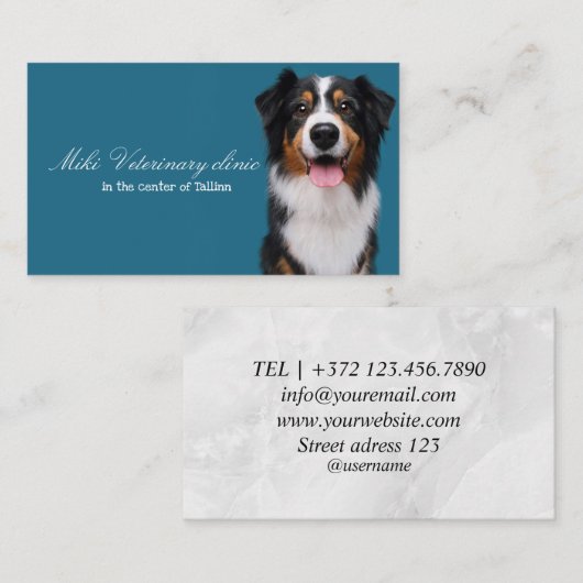 獣医の診療所の名刺 名刺 (正面/裏面)