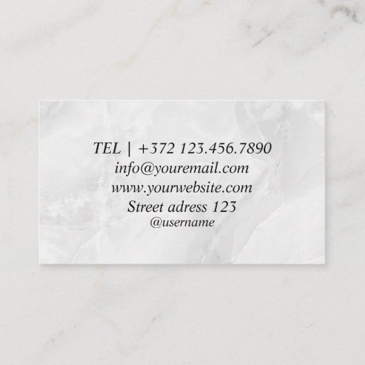 獣医の診療所の名刺 名刺 (裏面)