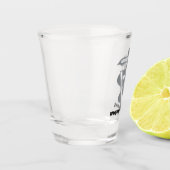 獣医の認定されたバッジ – 衣服に値 ショットグラス (左)