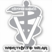 獣医の認定されたバッジ – 衣服に値 シール (正面)