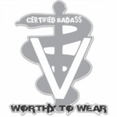 獣医の認定されたバッジ – 衣服に値 シール (正面)