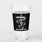 獣医の認定されたバッジ – 衣服に値 タンブラーグラス (裏面)