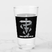 獣医の認定されたバッジ – 衣服に値 タンブラーグラス (正面)