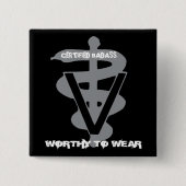 獣医の認定されたバッジ – 衣服に値 缶バッジ (正面)