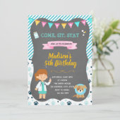 獣医の誕生日パーティーの招待 招待状 (スタンド正面)