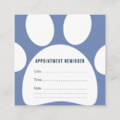 獣医の足の名刺 予約カード (裏面)