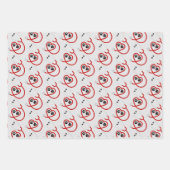 獣医の足跡と聴診器 ラッピングペーパーシート (正面)