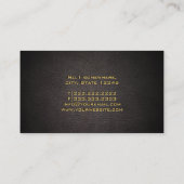 獣医の金ゴールドの足のモノグラムのペットの世話の獣医 名刺 (裏面)