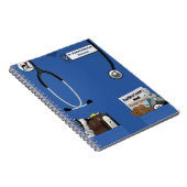 獣医の青及びポケットデザインはごしごし洗います ノートブック (右側)