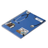 獣医の青及びポケットデザインはごしごし洗います ノートブック (左側)