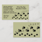 獣医はペットサービス業カードを診察します 名刺 (正面/裏面)