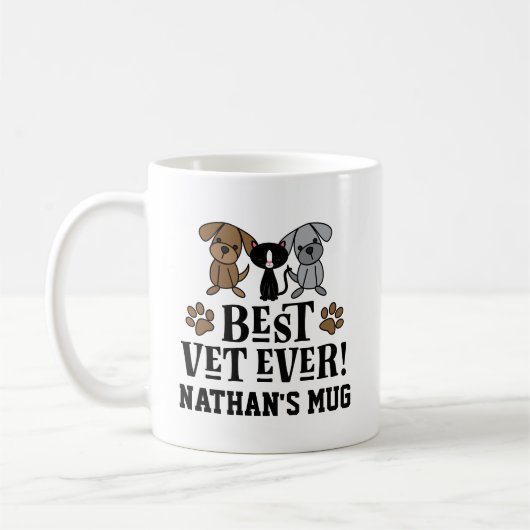 獣医は獣医に贈り物 コーヒーマグカップ (左)