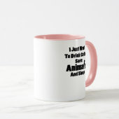 獣医はIちょうど動物を救うために飲みたいと思います マグカップ (正面右)