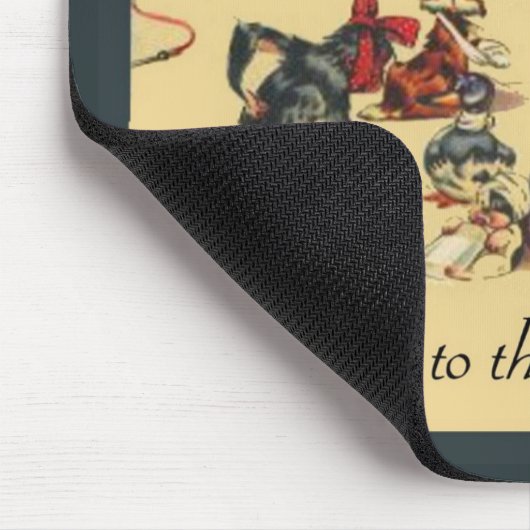 獣医へのヴィンテージの獣医の訪問 マウスパッド (コーナー)