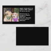 獣医またはトリマーのプロフィールカード 名刺 (正面/裏面)