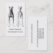 獣医または獣医クリニックの名刺 名刺 (正面/裏面)