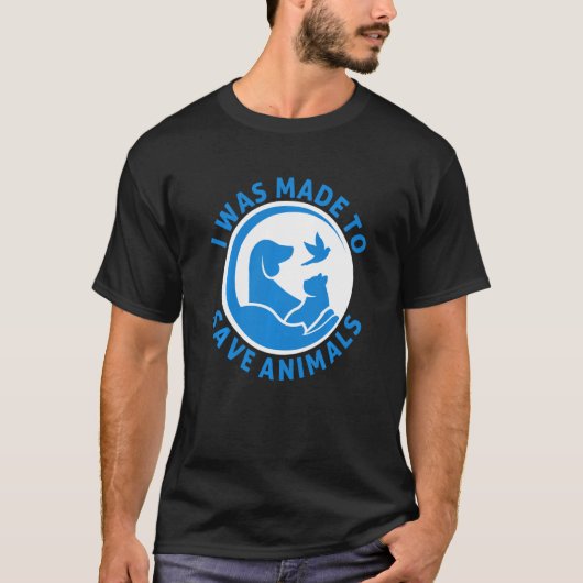 獣医や獣医救のために動物にやられた Tシャツ (正面)