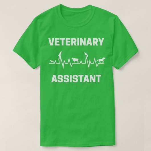 獣医を使用した獣医の心臓の拍動 Tシャツ (デザイン正面)