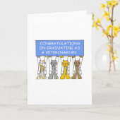 獣医を卒業おめでとう カード (黄色い花)