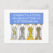 獣医を卒業おめでとう ポストカード (正面)