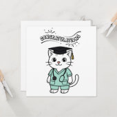 獣医を卒業する最高のおめでとう カード (正面/裏面インサイチュ)