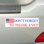 獣医を感謝していして下さい バンパーステッカー (車上)