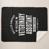 獣医アシスタントの役職のギフト シェルパブランケット (正面(横))