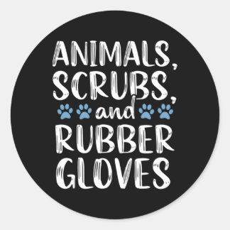 獣医アシスタント獣医テック動物 ラウンドシール