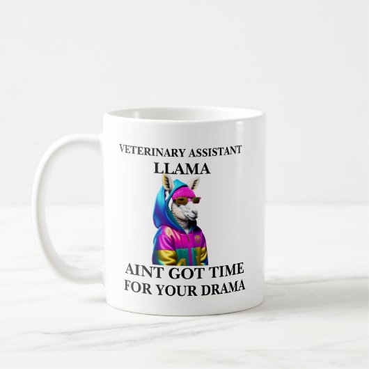 獣医アシスタントLlama得 Aint Time For Your コーヒーマグカップ (左)