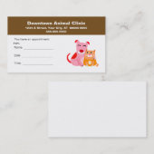 獣医アポイントメントカード 予約カード (正面/裏面)