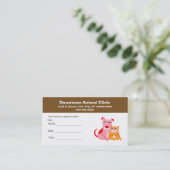 獣医アポイントメントカード 予約カード (スタンド正面)