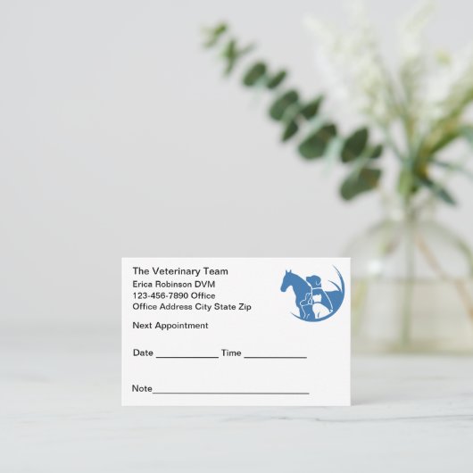 獣医アポイントメントカード 予約カード (スタンド正面)