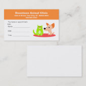 獣医アポイントメントカード 予約カード (正面/裏面)