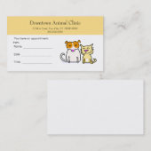 獣医アポイントメントカード 予約カード (正面/裏面)